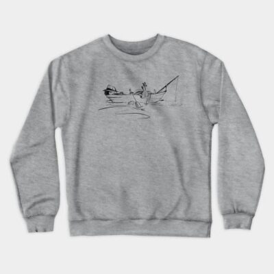 Relaxing In A Boat Crewneck Sweatshirt Official Fishing Merch