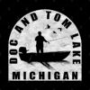 Doc And Tom Lake Fishing Michigan Throw Pillow Official Fishing Merch