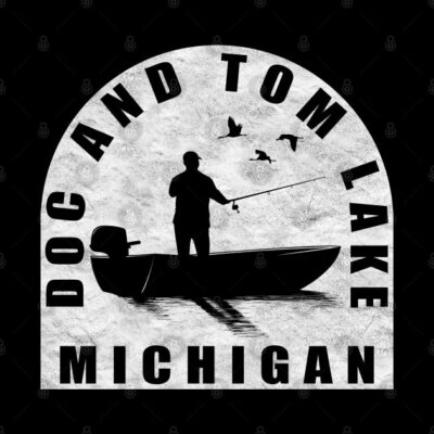 Doc And Tom Lake Fishing Michigan Throw Pillow Official Fishing Merch