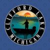 Clifford Lake Fishing Michigan Sunset T-Shirt Official Fishing Merch