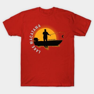 Lake Macatawa Fishing Michigan Sunrise T-Shirt Official Fishing Merch