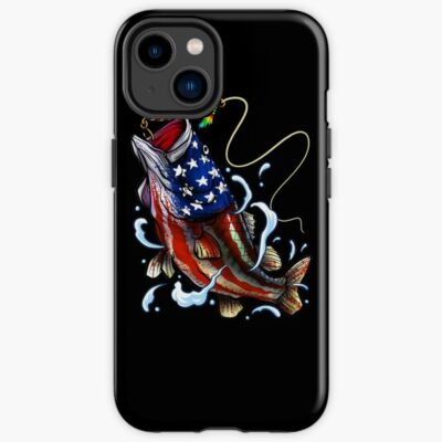 Bass Fishing - American Flag - Fourth Of July Iphone Case Official Fishing Merch