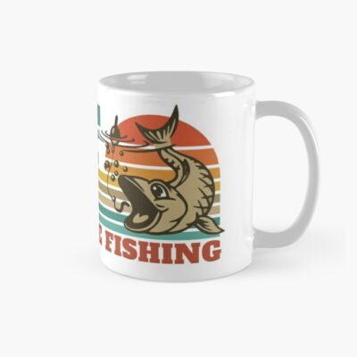 Dilf Damn I Love Fishing Retro Vintage Sunset Funny Fishing Gift Mug Official Fishing Merch