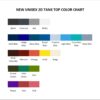 tank top color chart - Fishing Gifts Shop