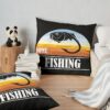 Gone Fishing Is A Unique Design Showing Carp Fishing Throw Pillow Official Fishing Merch