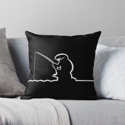 La Linea (Fishing) Throw Pillow Official Fishing Merch