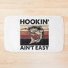 Fishing Hookin Ain'T Easy Retro Bath Mat Official Fishing Merch